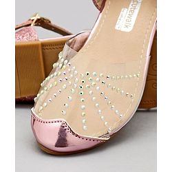 Cute Walk by Babyhug Party Wear Ballerina Studded Detailing - Pink