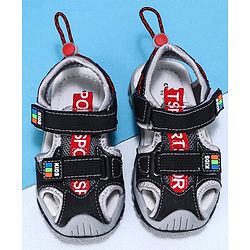 Cute Walk by Babyhug Sandals - Black Red