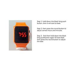 Babyhug Free Size Digital Watch - Orange