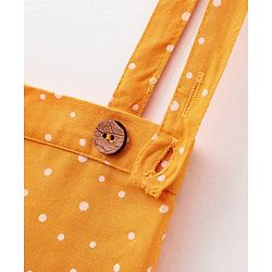 Babyhug Printed Capri With Suspenders - Yellow