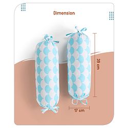 Babyhug Premium 180 TC Cotton Baby Bedding Essentials Set Pack of 6 Elephant Theme -Blue