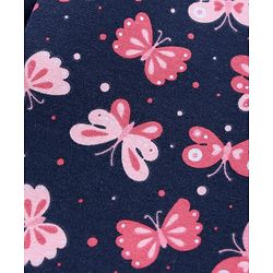 Babyhug Full Length Leggings Floral Print - Blue