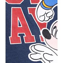 Babyhug Full Sleeves Mickey Mouse Print Tee - Navy Blue