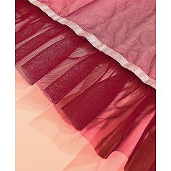 Babyhug Cold Shoulder Choli & Lehenga With Dupatta Sequin Detailing - Maroon