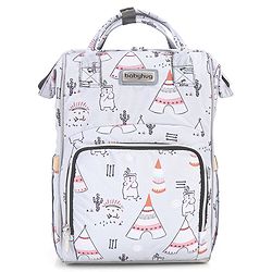 Babyhug Printed Backpack Style Maternity Diaper Bag- Grey