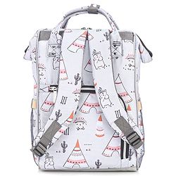 Babyhug Printed Backpack Style Maternity Diaper Bag- Grey