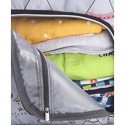 Babyhug Printed Backpack Style Maternity Diaper Bag- Grey