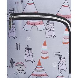 Babyhug Printed Backpack Style Maternity Diaper Bag- Grey