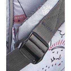 Babyhug Printed Backpack Style Maternity Diaper Bag- Grey