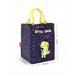 Babyhug Insulated Lunch Bag With Dinosaur Print (Colour May Vary)