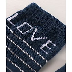 Cute Walk by Babyhug Anti Bacterial Ankle Length Terry Socks Pack of 3 - Light & Navy Blue Grey