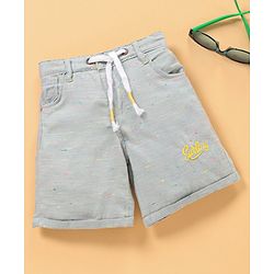 Babyhug Mid Thigh Shorts With Draw Cord - Blue