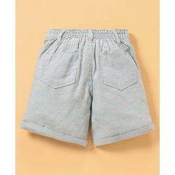 Babyhug Mid Thigh Shorts With Draw Cord - Blue