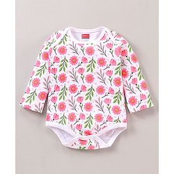 Babyhug Full Sleeves 100% Cotton Onesies Pack of 7 - Multicolor