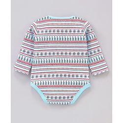 Babyhug 100% Cotton Full Sleeves Multi Print Onesies Pack of 3 - Multicolor