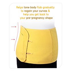Babyhug Cotton Maternity Belt - Yellow