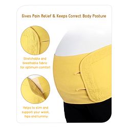 Babyhug Cotton Maternity Belt - Yellow