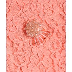 Babyhug Half Sleeves Party Wear Shrug - Peach