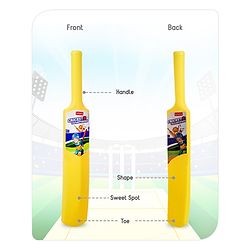 Babyhug Junior Cricket Set - Yellow & Red | Lightweight & Durable | Perfect Outdoor Play & Sports Training | Enhance Team Play & Coordination | BIS Certified