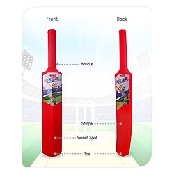Babyhug Junior Cricket Set - Yellow & Red | Lightweight & Durable | Perfect Outdoor Play & Sports Training | Enhance Team Play & Coordination | BIS Certified