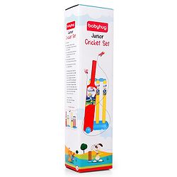Babyhug Junior Cricket Set - Yellow & Red | Lightweight & Durable | Perfect Outdoor Play & Sports Training | Enhance Team Play & Coordination | BIS Certified