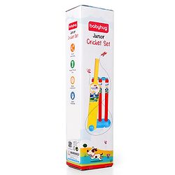 Babyhug Junior Cricket Set - Yellow & Red | Lightweight & Durable | Perfect Outdoor Play & Sports Training | Enhance Team Play & Coordination | BIS Certified