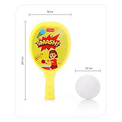 Babyhug Junior Plastic Racket Set - Yellow