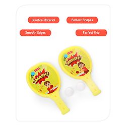 Babyhug Junior Plastic Racket Set - Yellow