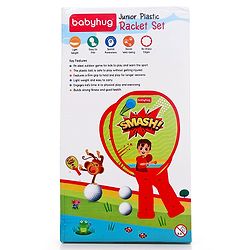 Babyhug Junior Plastic Racket Set - Yellow