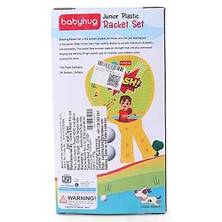 Babyhug Junior Plastic Racket Set - Yellow
