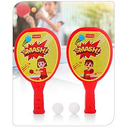 Babyhug Junior Plastic Racket Set - Yellow