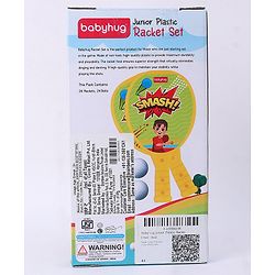 Babyhug Junior Plastic Racket Set - Yellow