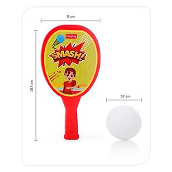 Babyhug Junior Plastic Racket Set - Yellow