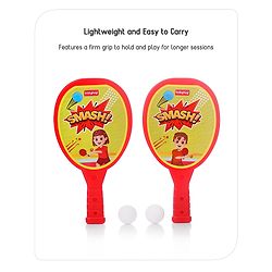 Babyhug Junior Plastic Racket Set - Yellow