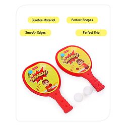 Babyhug Junior Plastic Racket Set - Yellow