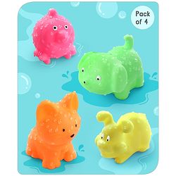 Babyhug Bath In Style Squeezy Toy Set Pet Animals Pack of 4 (Packaging May Vary)