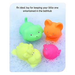 Babyhug Bath In Style Squeezy Toy Set Pet Animals Pack of 4 (Packaging May Vary)