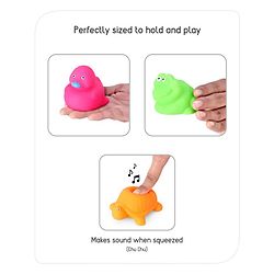 Babyhug Bath In Style Squeezy Toy Set Aquatic Animals Pack of 4 (Color May Vary)