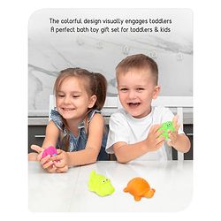 Babyhug Bath In Style Squeezy Toy Set Aquatic Animals Pack of 4 (Color May Vary)