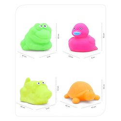 Babyhug Bath In Style Squeezy Toy Set Aquatic Animals Pack of 4 (Color May Vary)