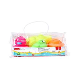 Babyhug Bath In Style Squeezy Toy Set Aquatic Animals Pack of 4 (Color May Vary)
