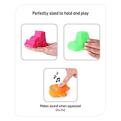 Babyhug Bath In Style Squeezy Toy Set Vehicles Pack of 4 (Color May Vary)