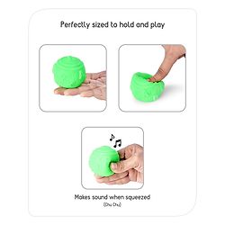 Babyhug Bath In Style Squeezy Toy Set Balls Pack of 4 - Green Yellow