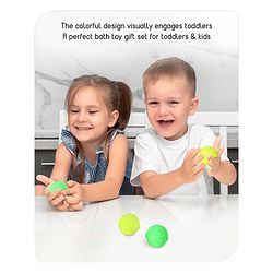 Babyhug Bath In Style Squeezy Toy Set Balls Pack of 4 - Green Yellow