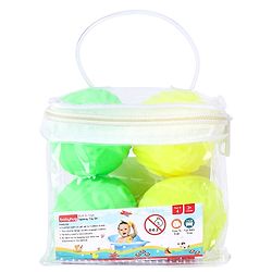 Babyhug Bath In Style Squeezy Toy Set Balls Pack of 4 - Green Yellow