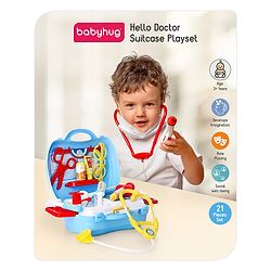 Babyhug Hello Doctor Suitcase Playset - 21pieces