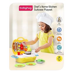 Babyhug Chef's Home Kitchen Suitcase Playset - 28 Pieces