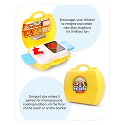 Babyhug Chef's Home Kitchen Suitcase Playset - 28 Pieces