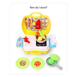 Babyhug Chef's Home Kitchen Suitcase Playset - 28 Pieces