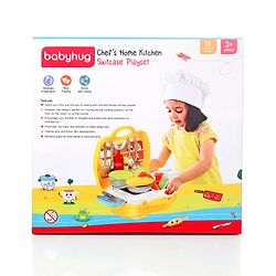 Babyhug Chef's Home Kitchen Suitcase Playset - 28 Pieces